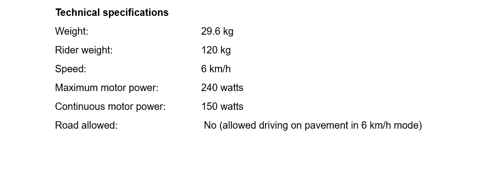 Technical specifications