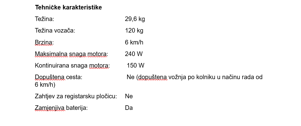 Technical specifications