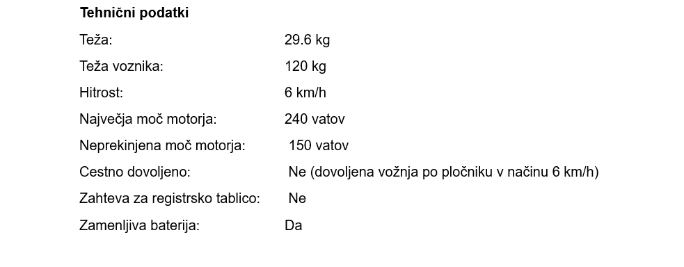 Technical specifications