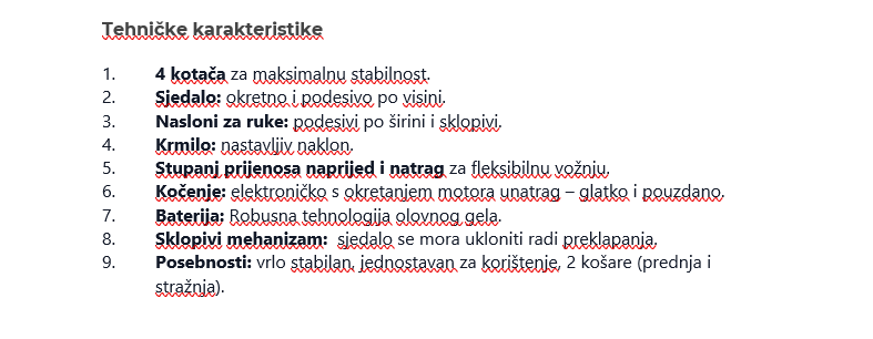 Technical specifications